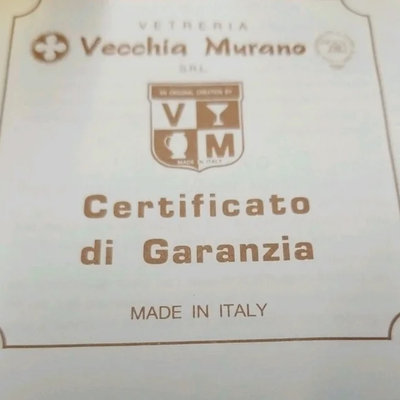 Murano Italy 24 Kt Gold Floral Glass Decanter & 6 Matching Glasses - Picture 16 of 16